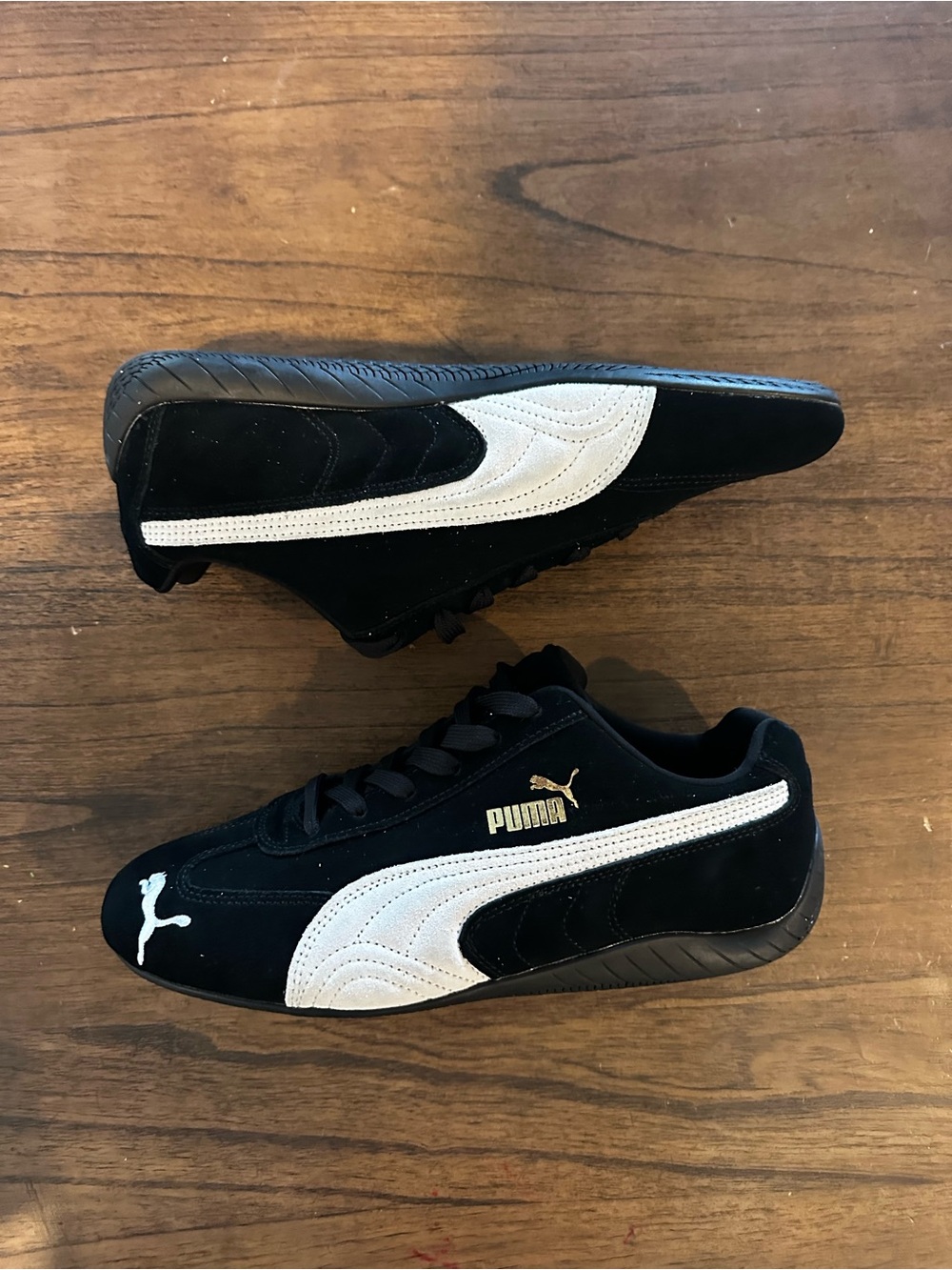 PUMA Speedcat OG Men’s 9 Black White Suede Sneakers NWOT 398846-01